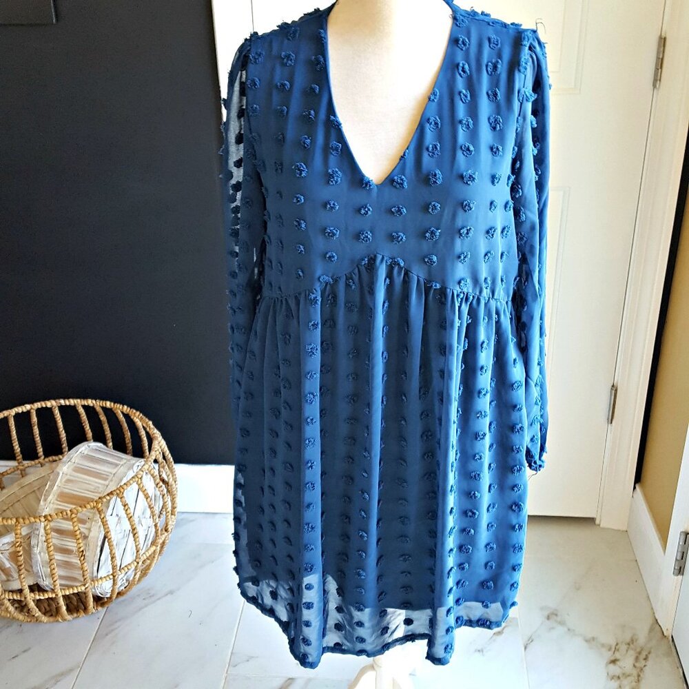 BEAUTIFUL BOHO Clip DOT DRESS SZ M